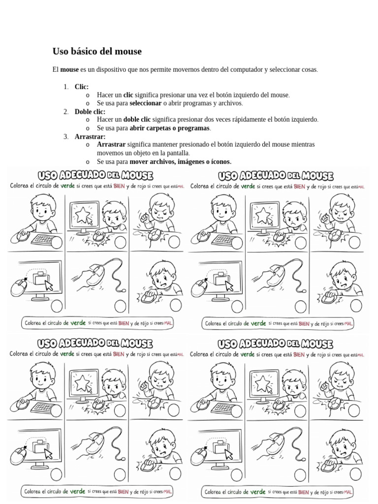 Uso Básico Del Mouse | PDF
