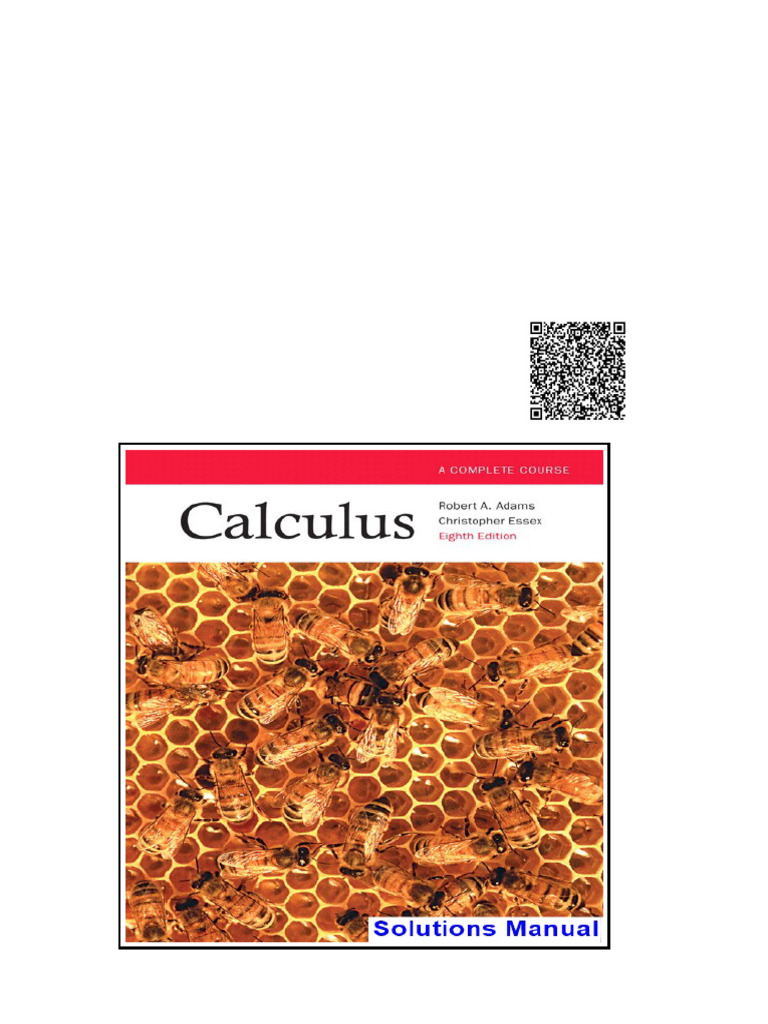 Calculus A Complete Course Canadian 8Th Edition Adams Solutions Manual ...