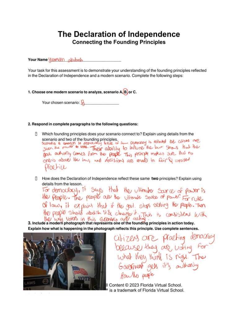 The Declaration of Independence Template | PDF