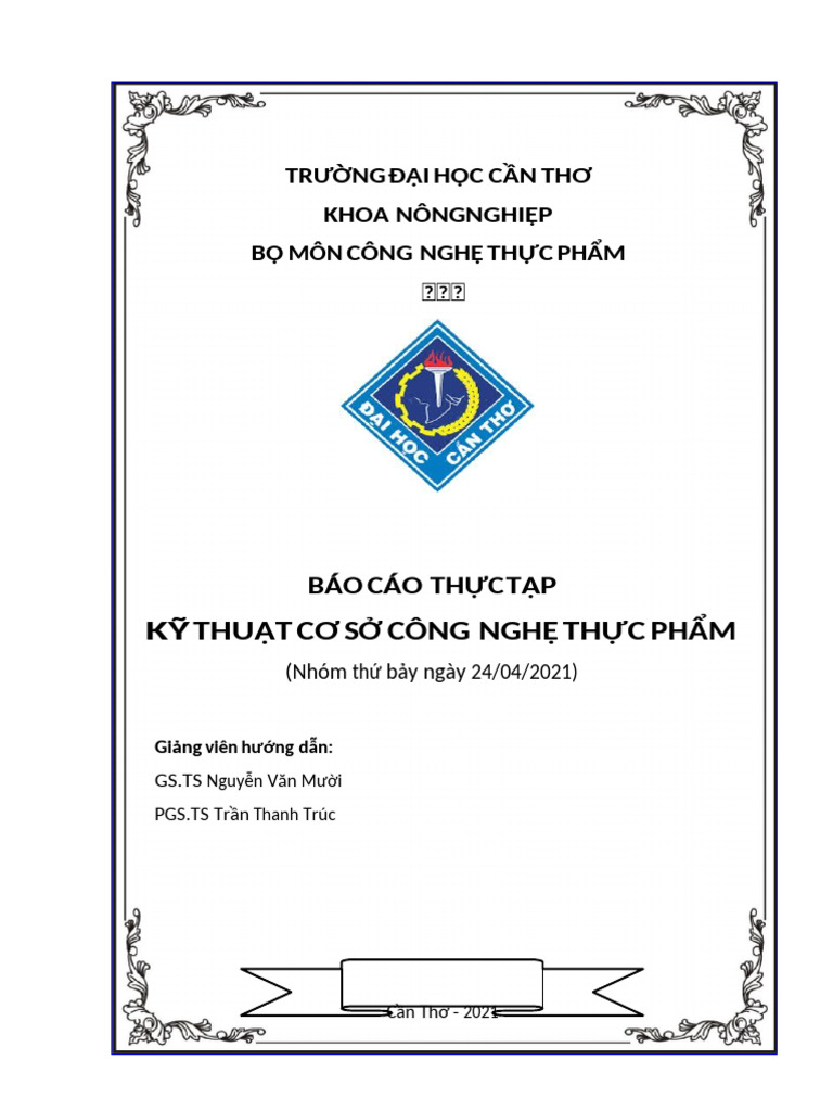 (123doc) Bao Cao Thuc Tap Ky Thuat Co So Cong Nghe Thuc Pham | PDF