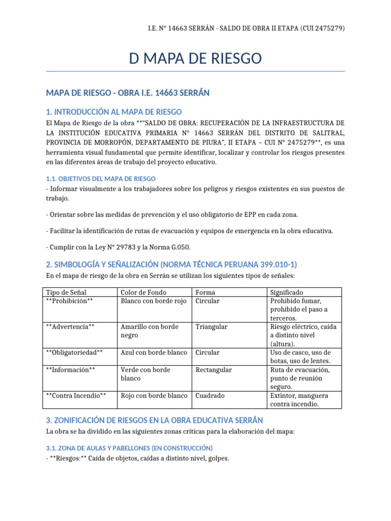 Mapa de Riesgo | PDF