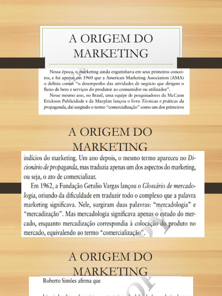 A Origem Do Marketing Parte 2 | PDF