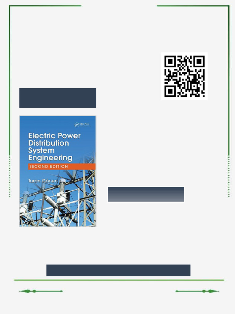 Electric Power Distribution System Engineering 2nd Edition Turan Gönen ...