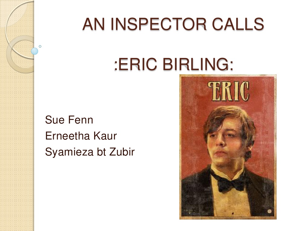 Eric Birling: Character Analysis | PDF