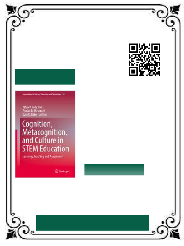 Cognition Metacognition and Culture in STEM Education Learning Teaching ...