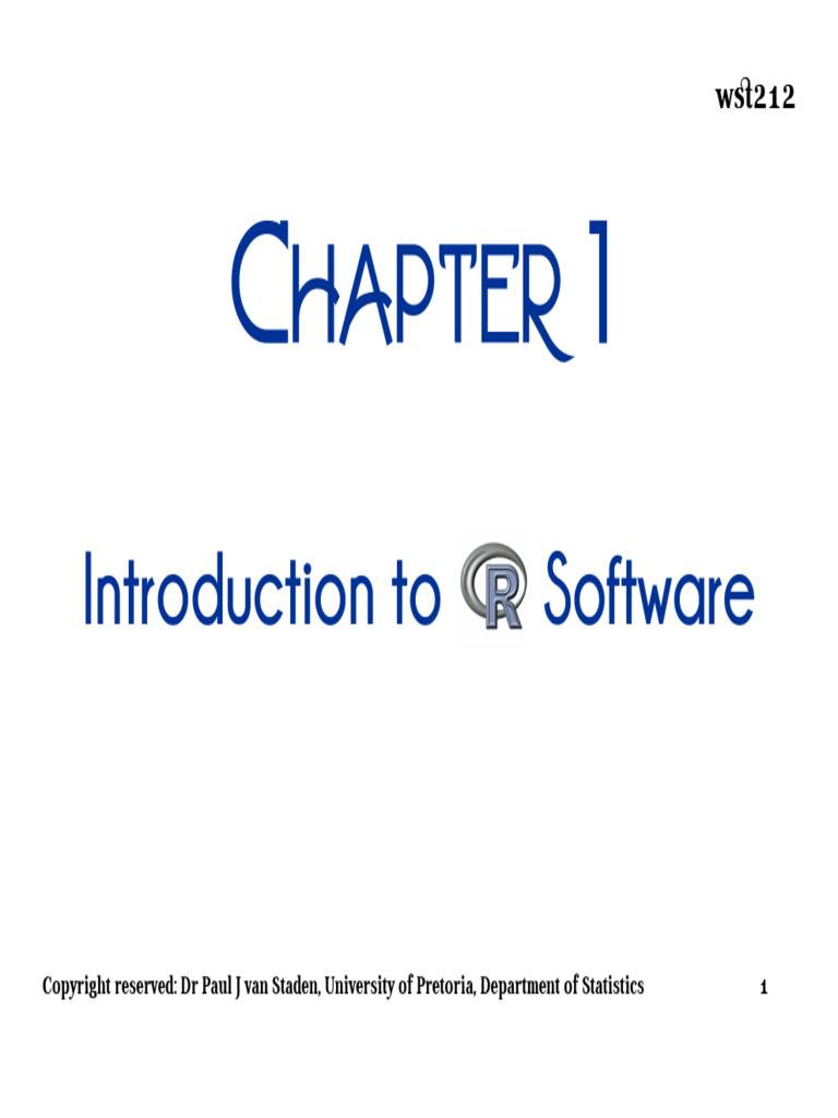 Chapter1 Introduction To R Software | PDF