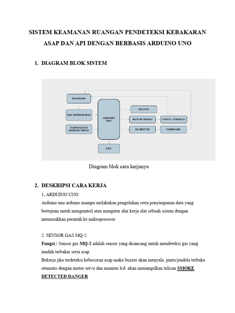 Sistem Pendeteksi Kebakaran Asap Dan API | PDF