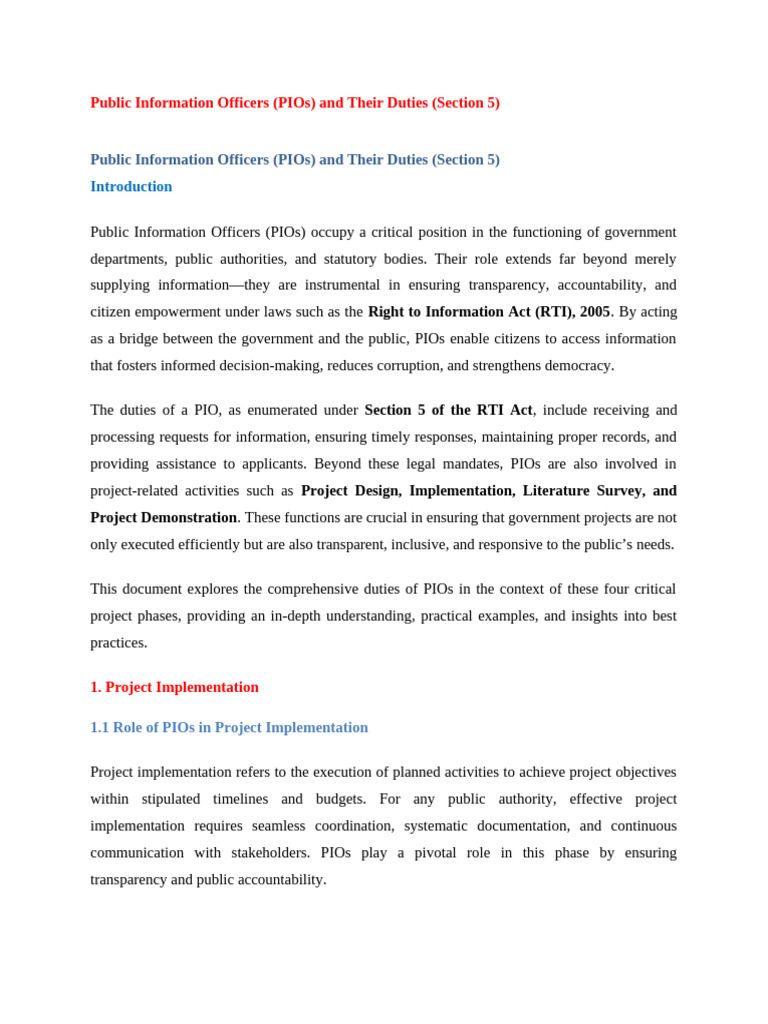 RTI Project Report | PDF