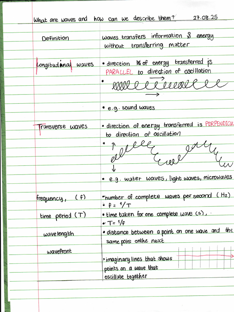 Physics Wave Notes | PDF