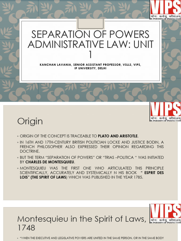 Separation of Powers | PDF