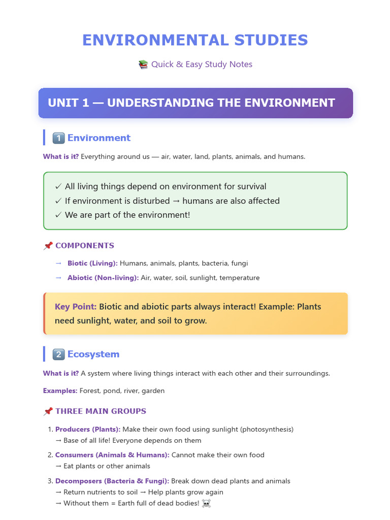 EVS Notes by IMRAN | PDF