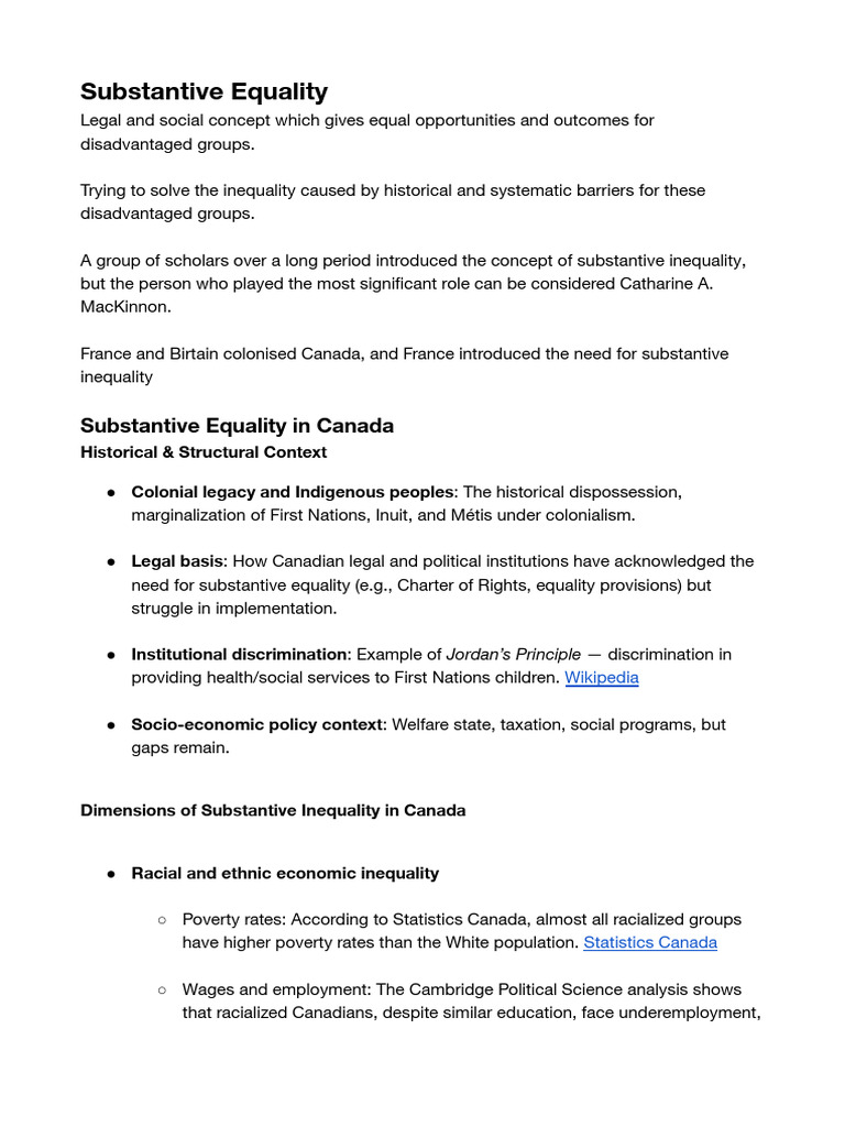 Substantive Equality in Canada | PDF