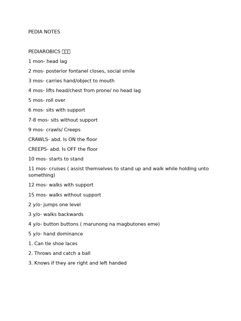 Pedia Notes | PDF
