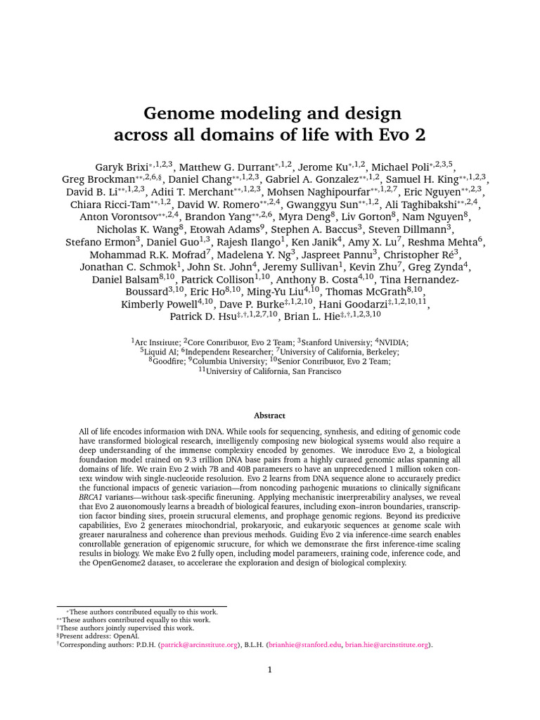 Evo 2 | PDF