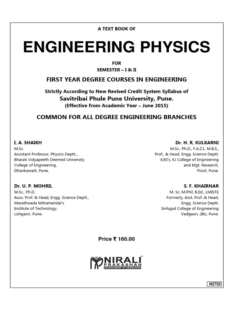 Engineering Physics: First Year Degree Courses in Engineering | PDF