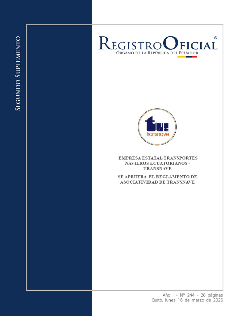 Reglamento Asociatividad Transnave | PDF