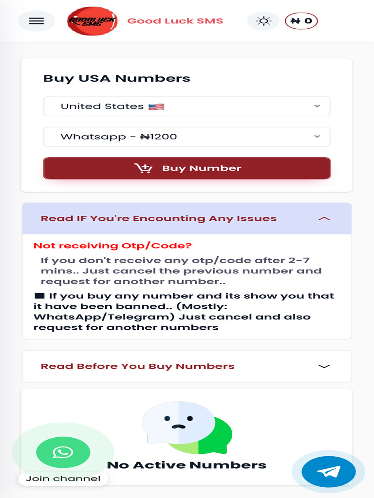 Buy USA Numbers - Goodluck SMS | PDF