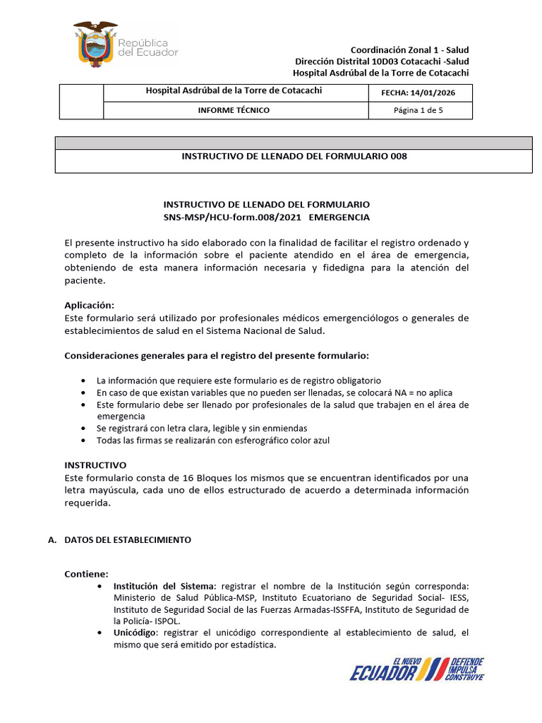 Instructivo Del Llenado de Formulario 008-Signed-2-Signed-signed | PDF