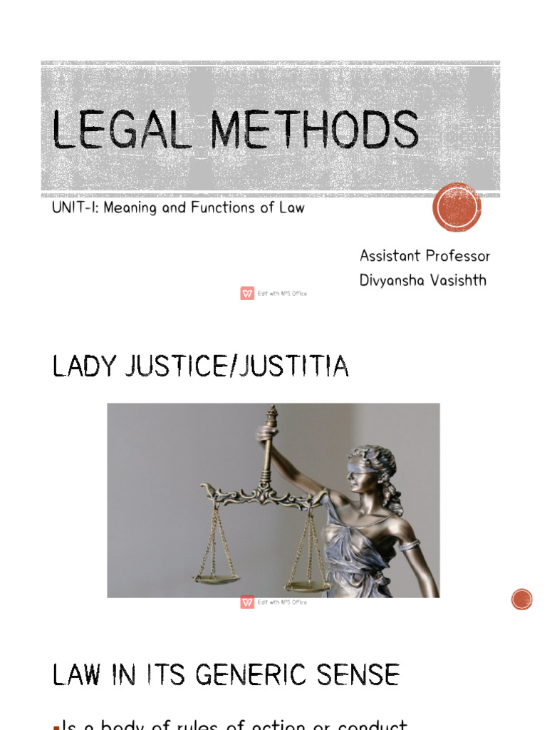 Unit 1 Legal Methods | PDF