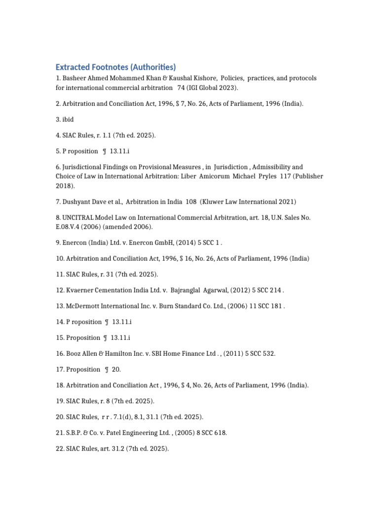 Extracted Footnotes List | PDF