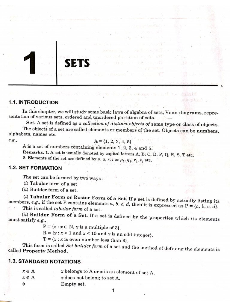 Operation and Laws of Sets | PDF