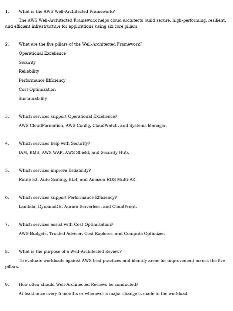 Well Architected Framework | PDF