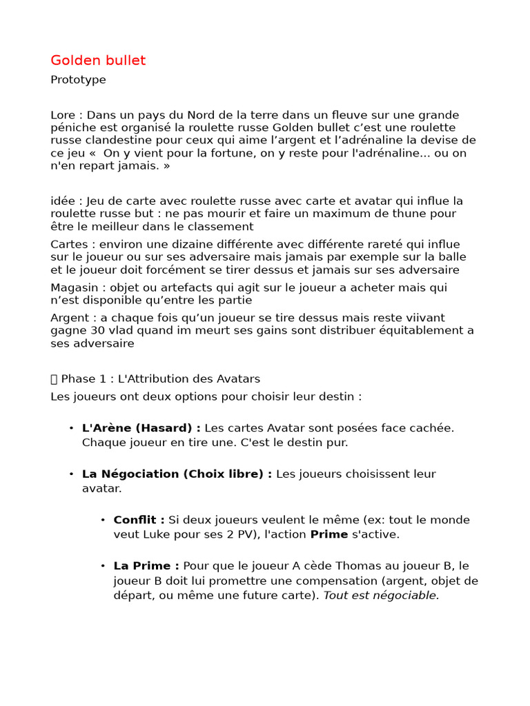 Golden Bullet | PDF