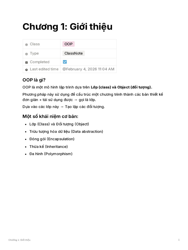 CHNG 1 Gii Thiu | PDF