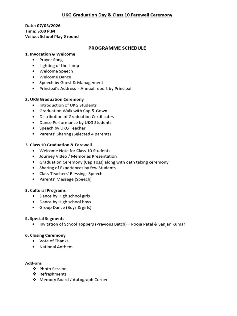Graduation Day | PDF