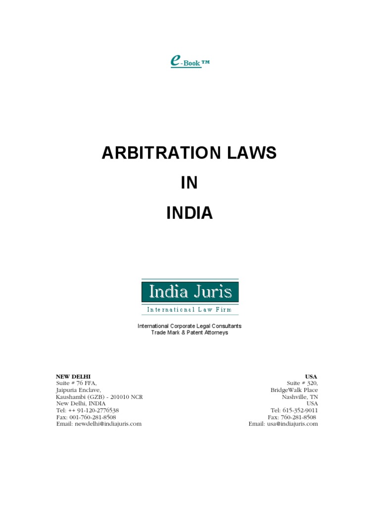 Arbitration Laws in India | PDF | Arbitral Tribunal | Arbitration