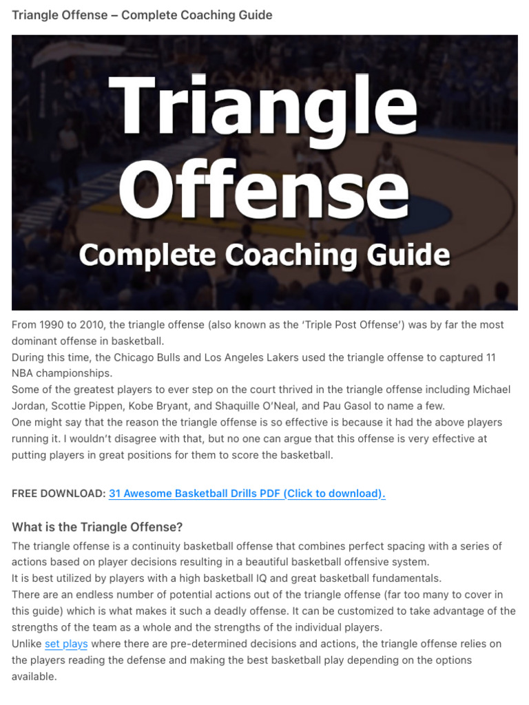Triangle Offense 2026? | PDF