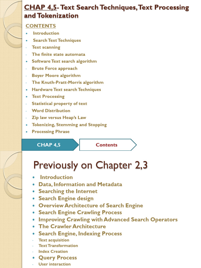 CHAP 4-5 - Text Processing, Tokenization and Stemming | PDF