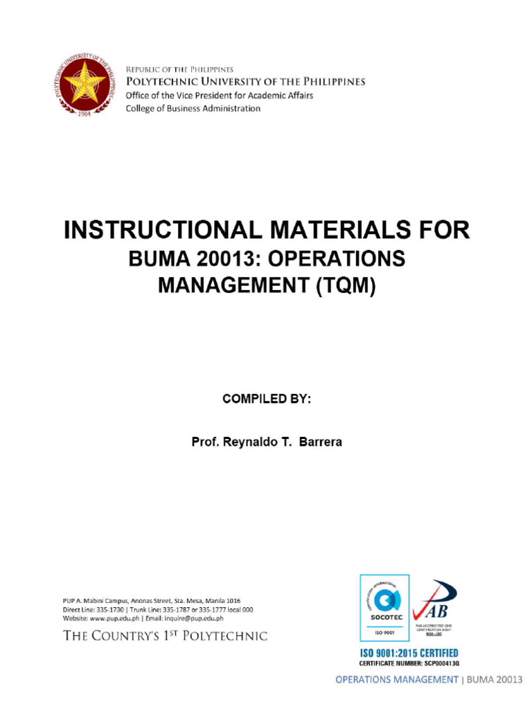 Operations Management | PDF