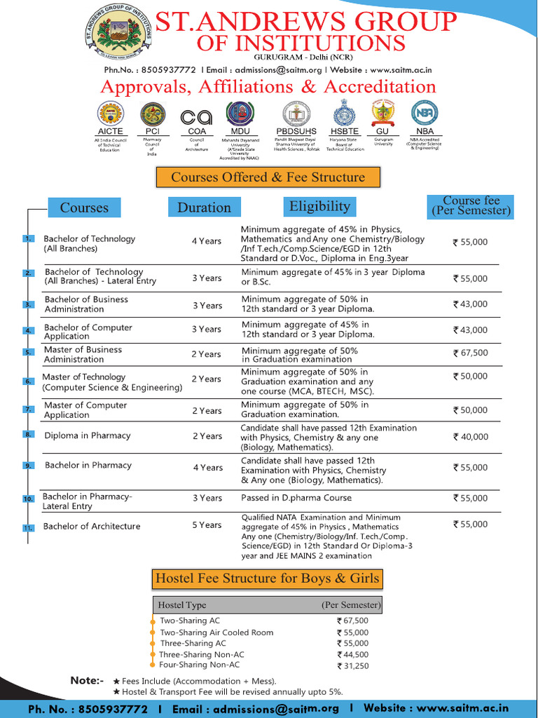 Fee Structure | PDF