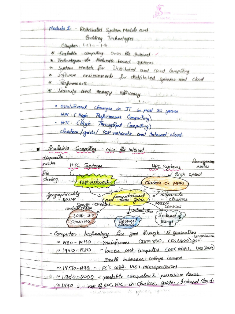 Cloud Computing-Module 1 - Notes | PDF