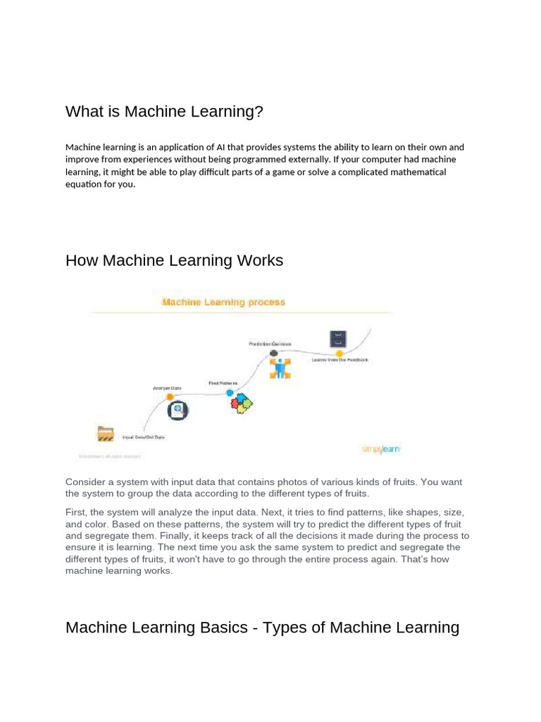 Unit-3 - Machine Learning Basics | PDF