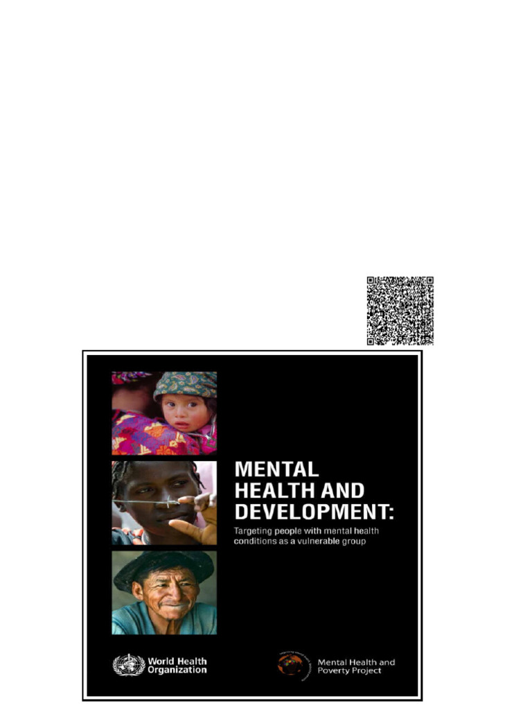 Mental Health and Development Targeting People With Mental Health ...