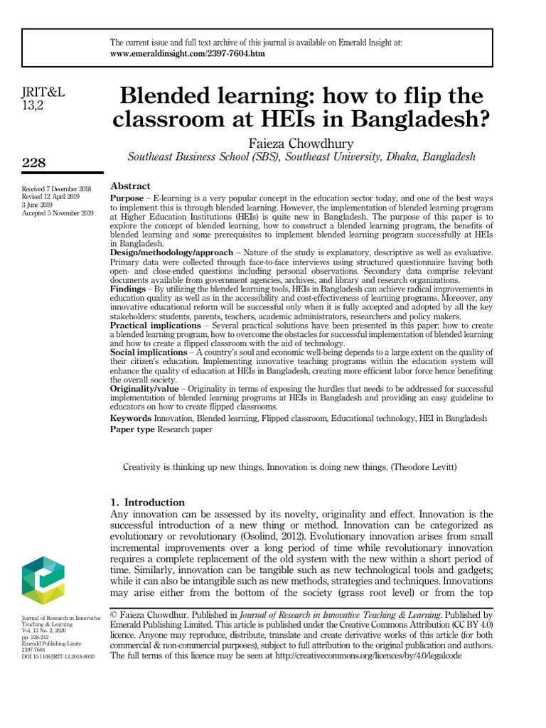 Blended Learning How To Flip The Classroom | PDF