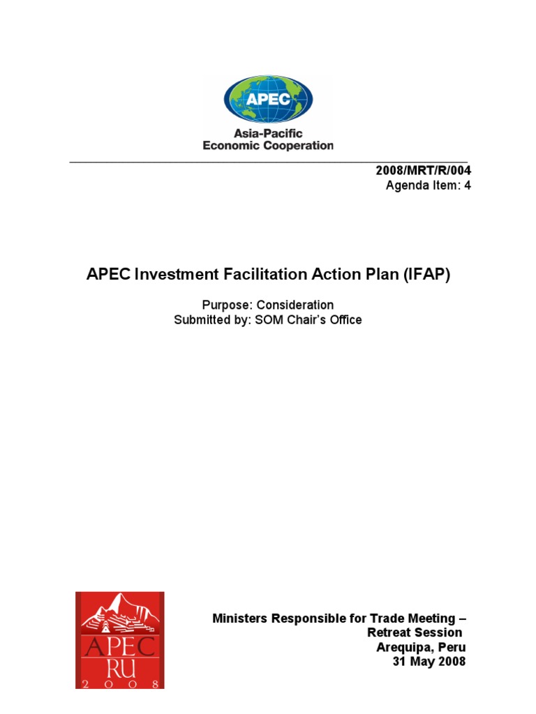 APEC Investment Facilitation Action Plan (IFAP) Agenda Item 4 PDF