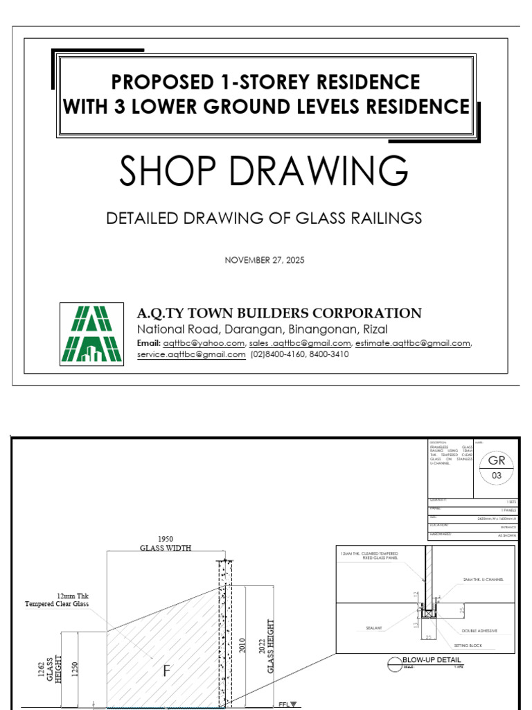 Prop. 1 Stry Res. - Glass Railing Shop Drawing - 84c16349 E0e0 47ea ...