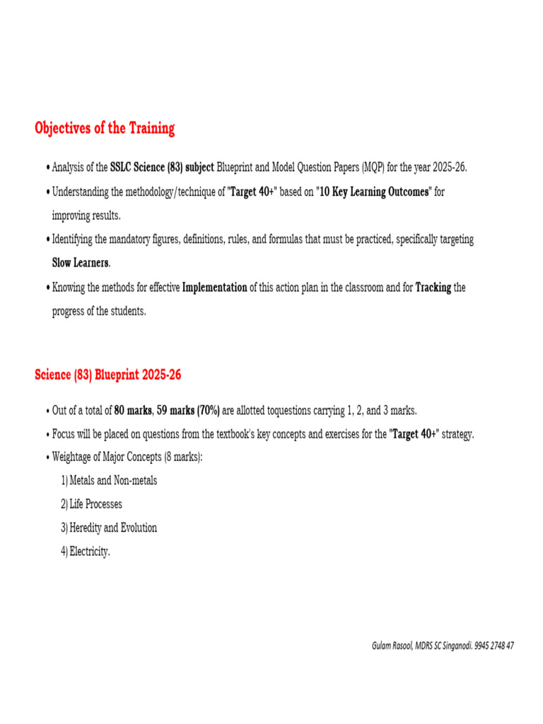 Training Final | PDF