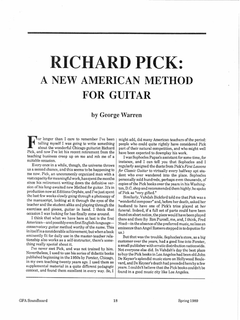 Richard Pick Article | PDF