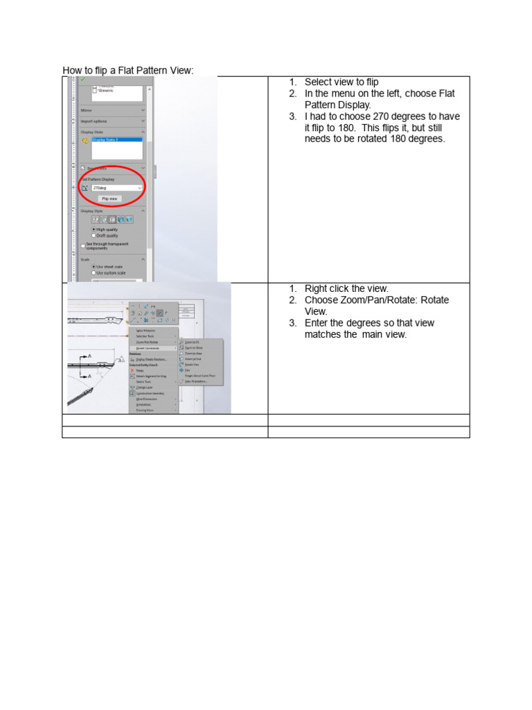 How To Flip A Flat Pattern View | PDF