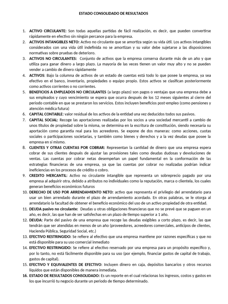 Glosario de Terminos Contables | PDF