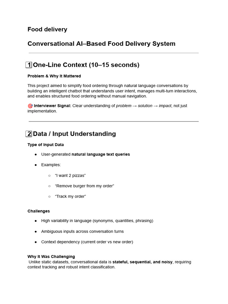Food Delivery System | PDF