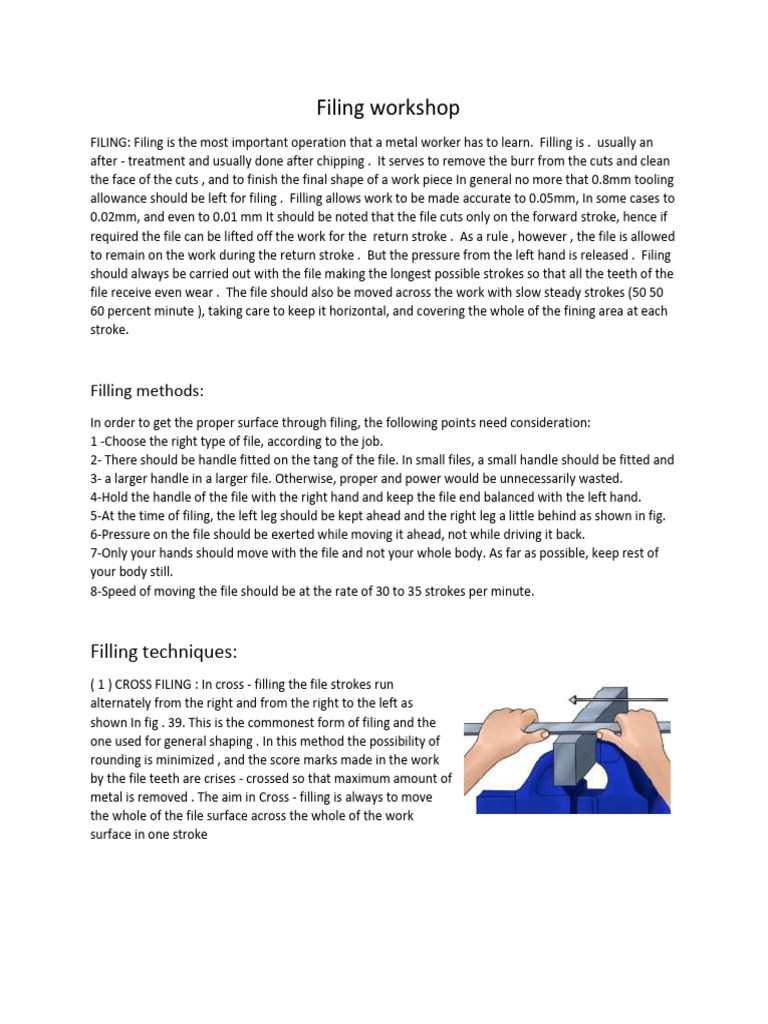 Filing Workshop: Filling Methods | PDF
