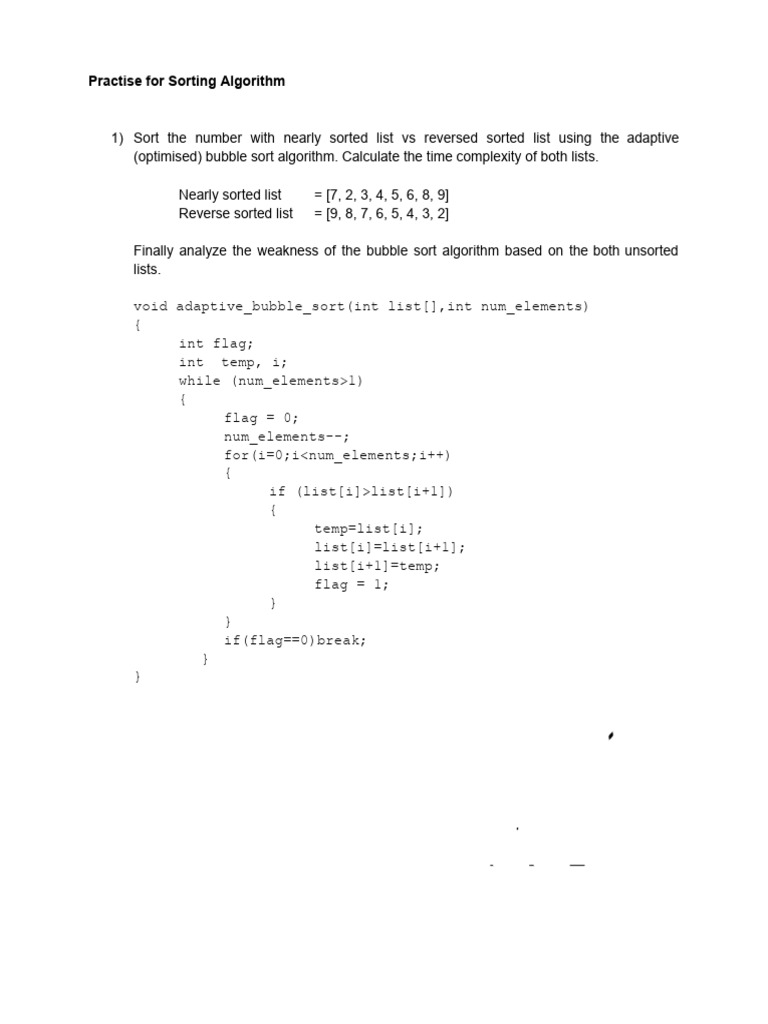 Practise Sorting | PDF
