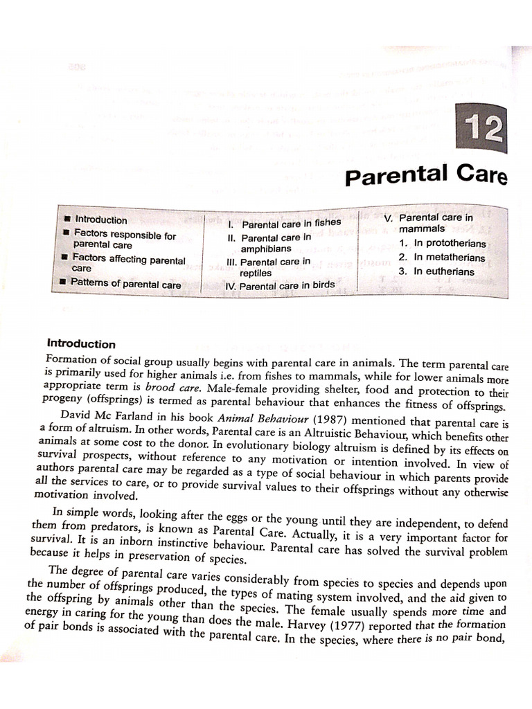 Parental Care | PDF