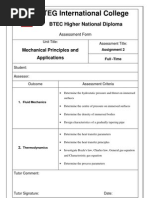 Mechanical Principle and Application - Assignment 2