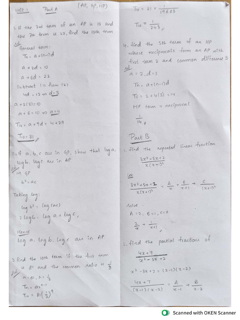 Maths QB Solutions | PDF